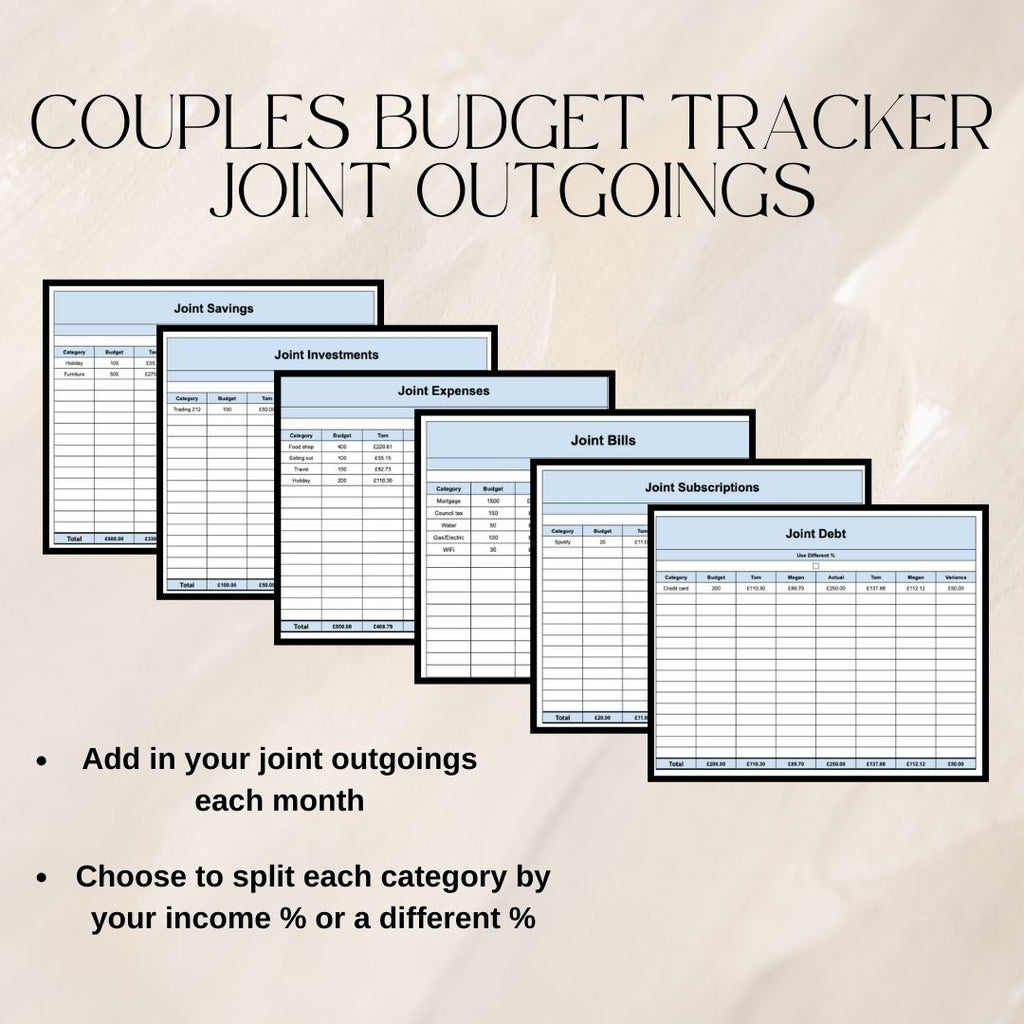 Couples First Home Spreadsheet Bundle | Google Sheets Spreadsheet