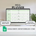 Weekly Meal Planner | Google Sheets Spreadsheet