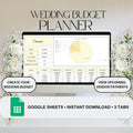 Yellow Wedding Budget Planner | Google Sheets Spreadsheet