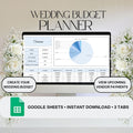 Blue Wedding Budget Planner | Google Sheets Spreadsheet
