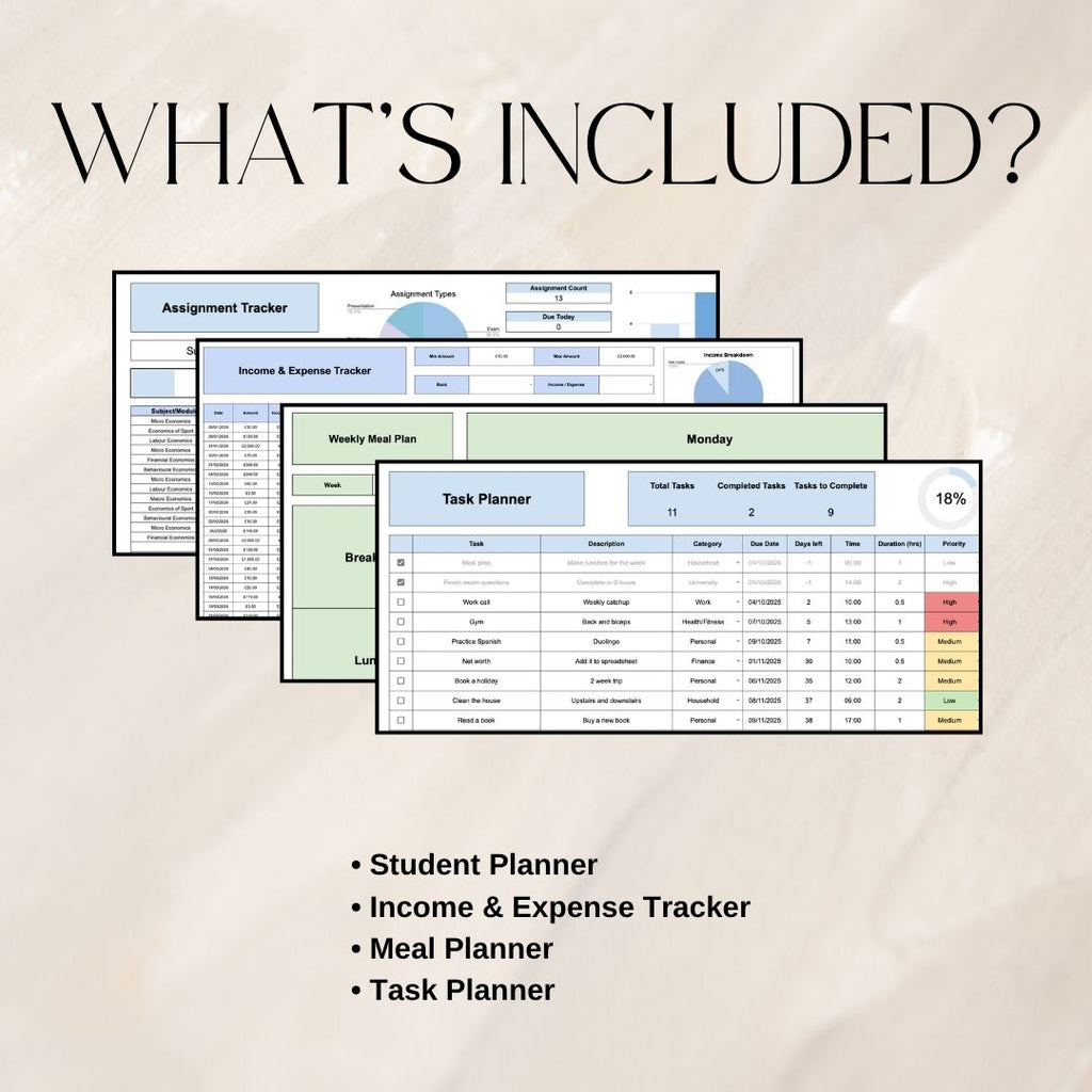 Student Spreadsheet Bundle | Google Sheets Spreadsheet