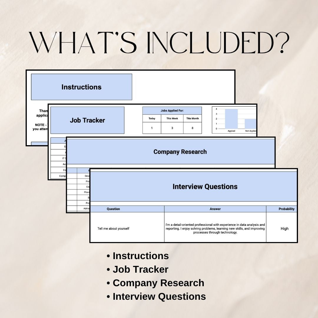 New Job Tracker | Google Sheets Spreadsheet