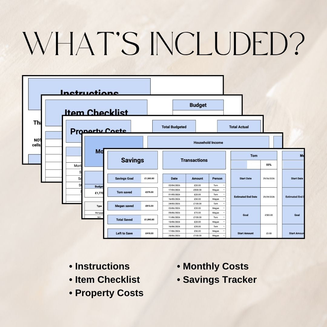 Couples Home Planner | Google Sheets Spreadsheet