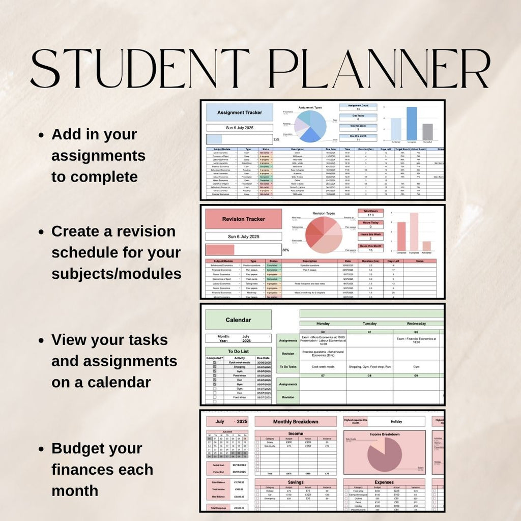Student Spreadsheet Bundle | Google Sheets Spreadsheet
