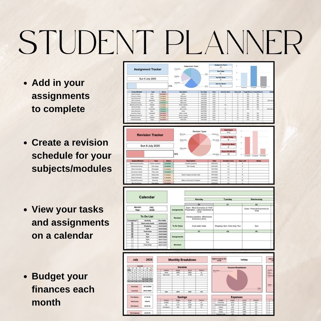 Student Spreadsheet Bundle | Google Sheets Spreadsheet
