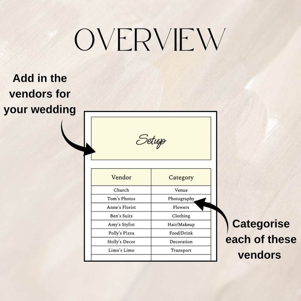 Yellow Wedding Budget Planner | Google Sheets Spreadsheet