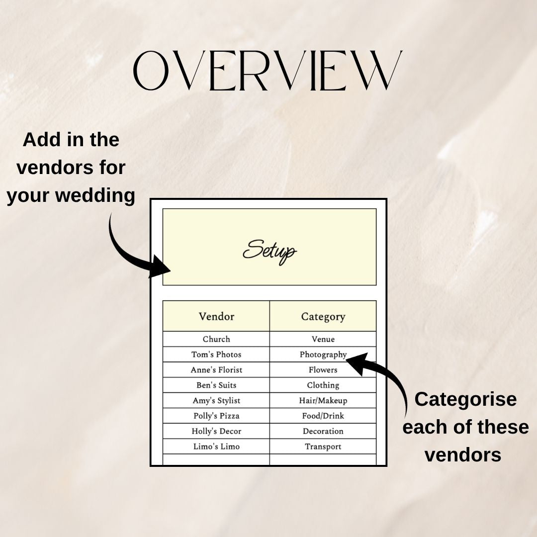 Yellow Wedding Budget Planner | Google Sheets Spreadsheet
