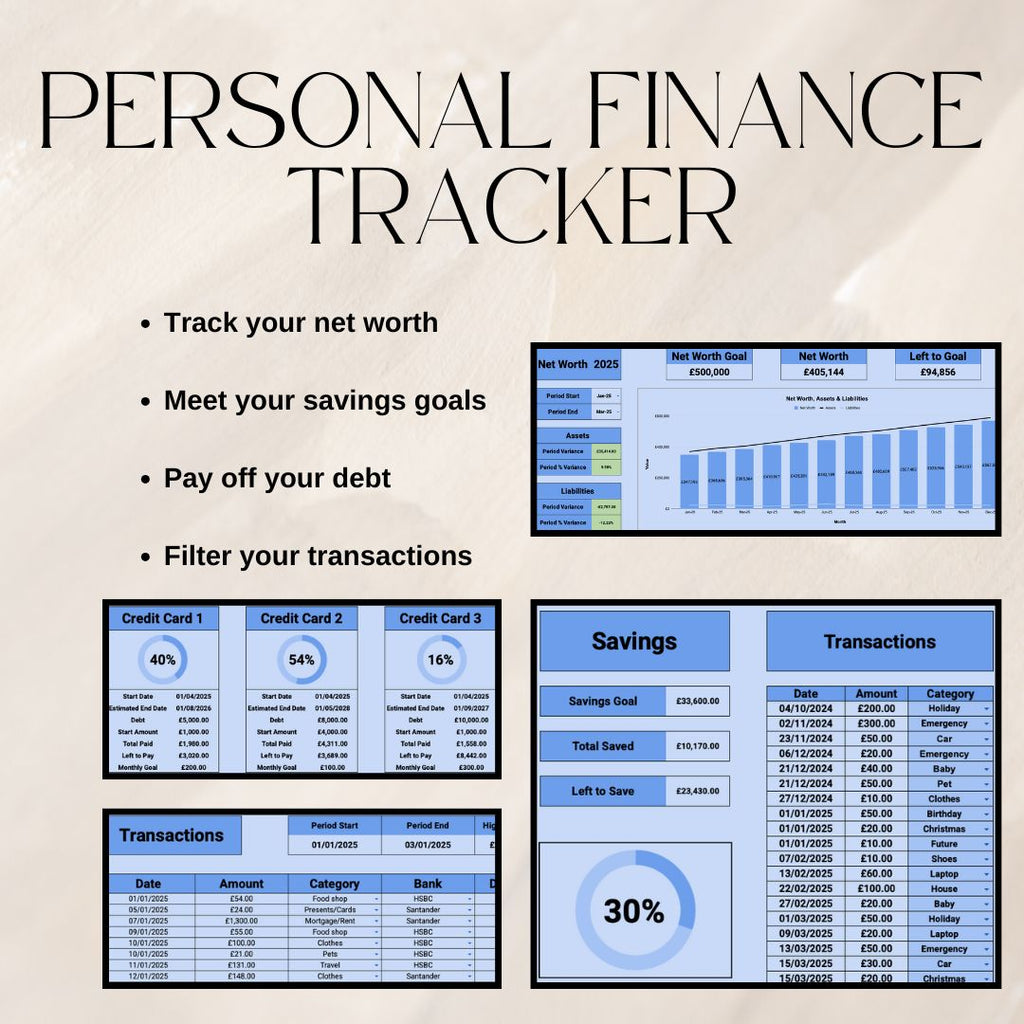 The Ultimate Blue Life Tracker Spreadsheet Bundle | Google Sheets Spreadsheet