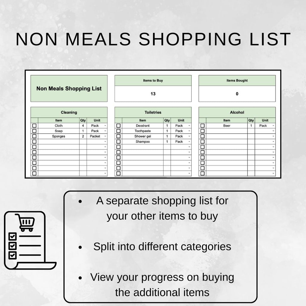 Weekly Meal Planner | Google Sheets Spreadsheet