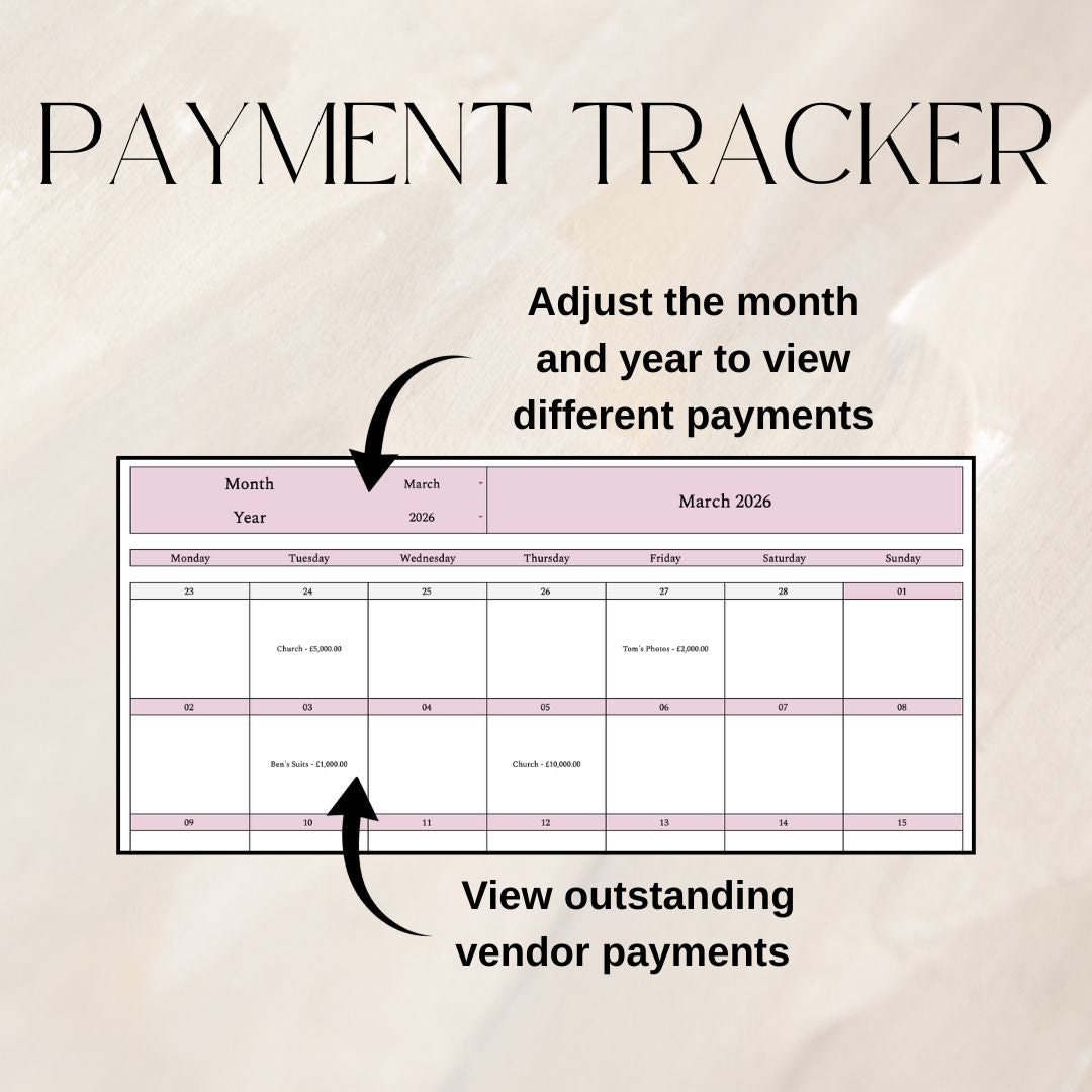 Pink Wedding Budget Planner | Google Sheets Spreadsheet