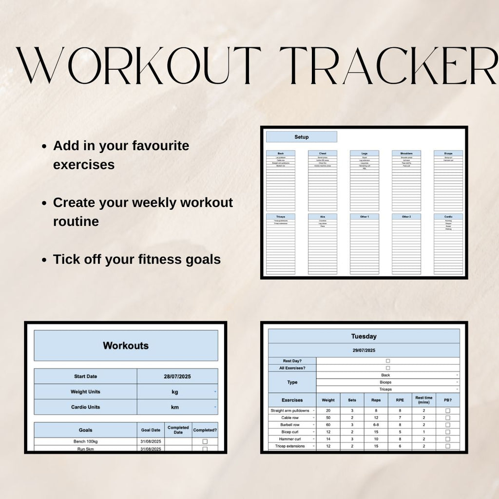 The Ultimate Blue Life Tracker Spreadsheet Bundle | Google Sheets Spreadsheet