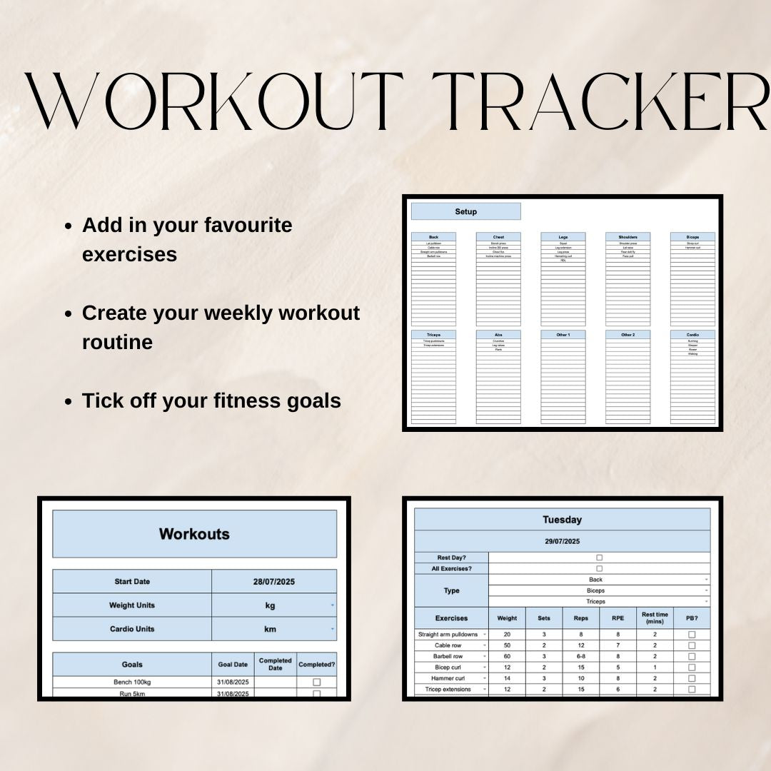 The Ultimate Blue Life Tracker Spreadsheet Bundle | Google Sheets Spreadsheet