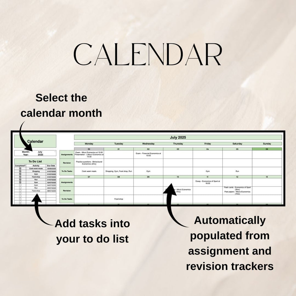 Student Planner | Google Sheets Spreadsheet