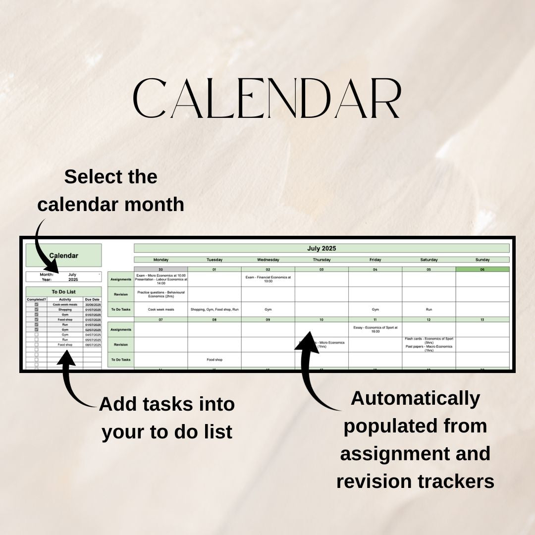 Student Planner | Google Sheets Spreadsheet
