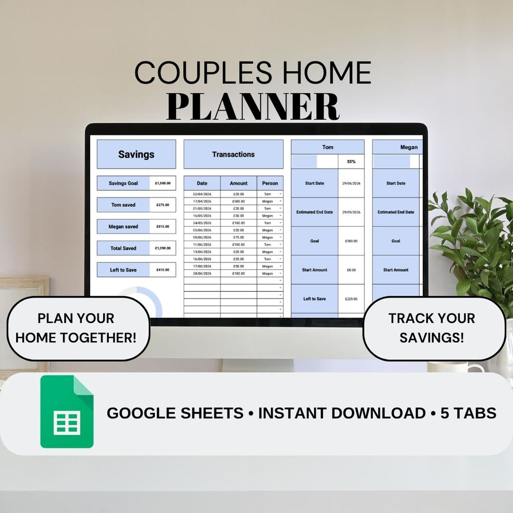 Couples Home Planner | Google Sheets Spreadsheet