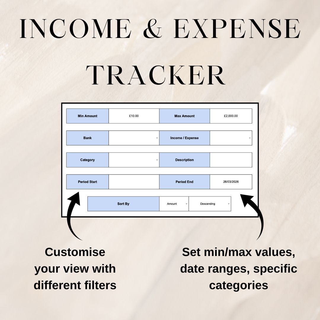 Income and Expense Tracker | Google Sheets Spreadsheet