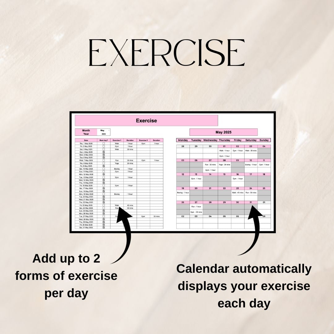 Pink Weight Loss Tracker | Google Sheets Spreadsheet