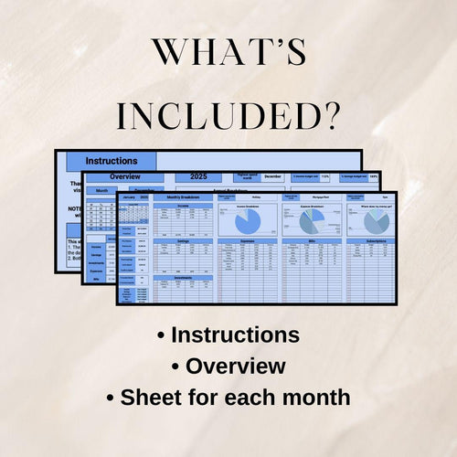Blue Monthly Budget Planner | Google Sheets Spreadsheet