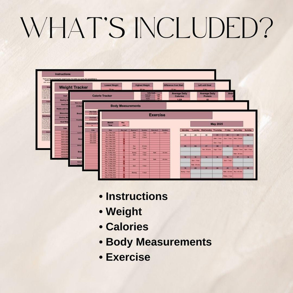 Weight Loss Tracker | Google Sheets Spreadsheet