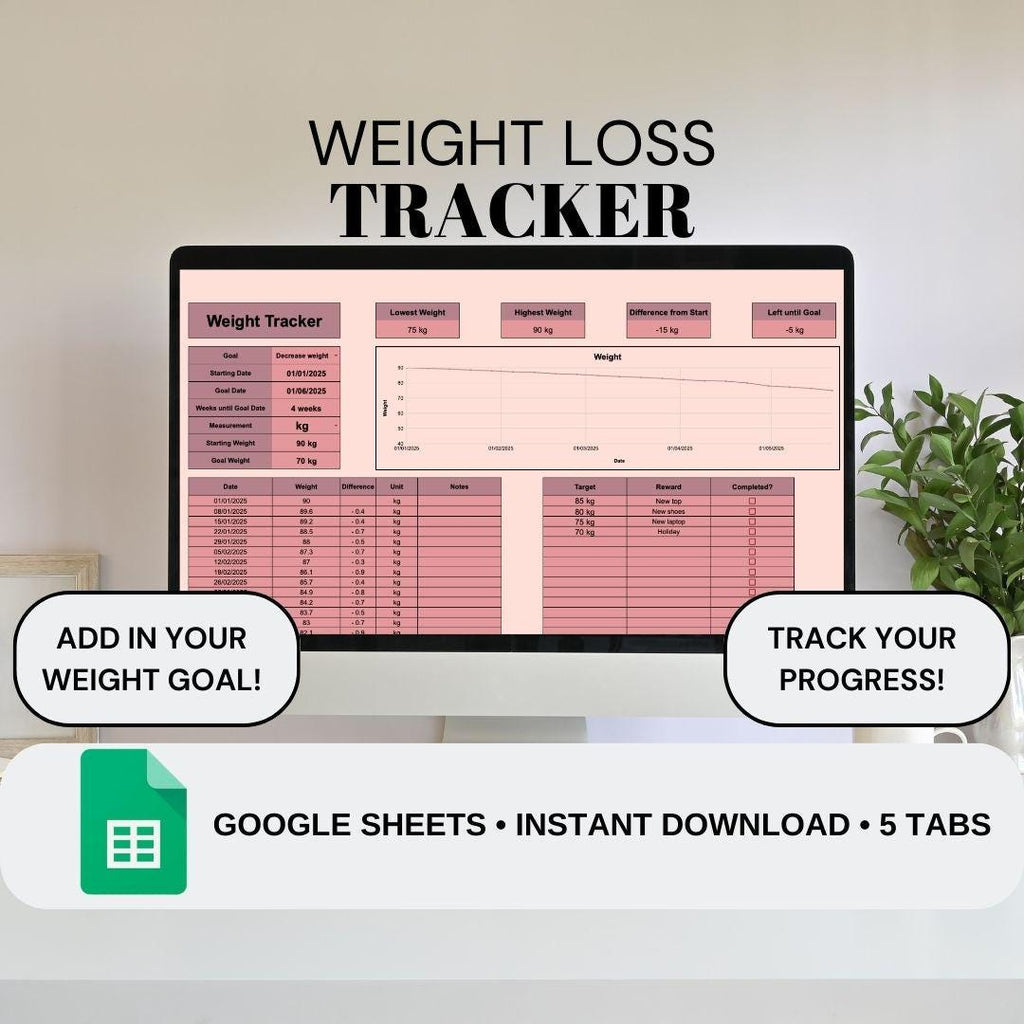Weight Loss Tracker | Google Sheets Spreadsheet