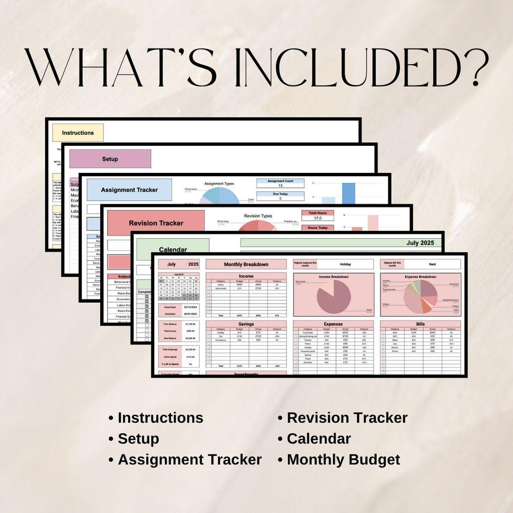 Student Planner | Google Sheets Spreadsheet