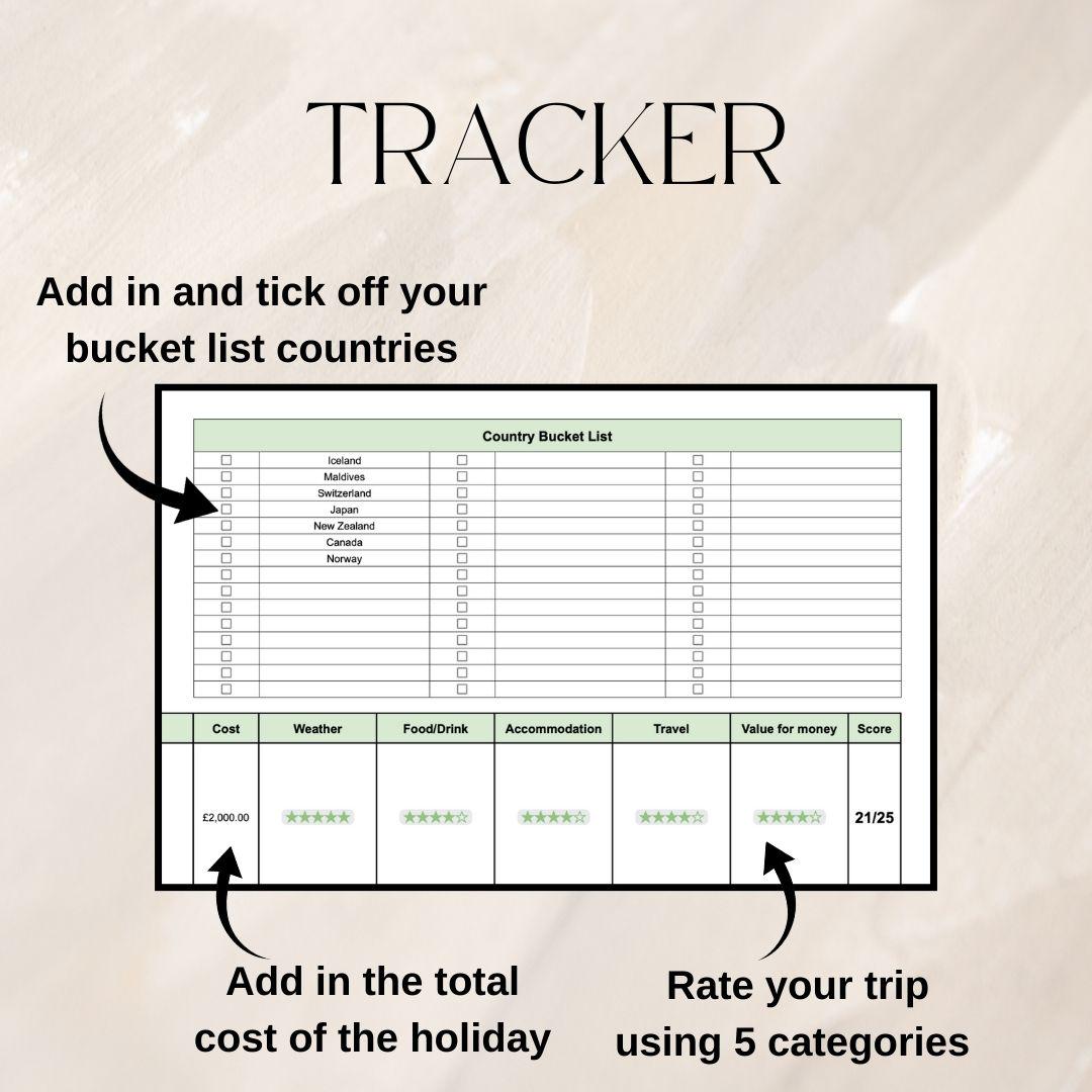 Holiday Review Tracker | Google Sheets Spreadsheet