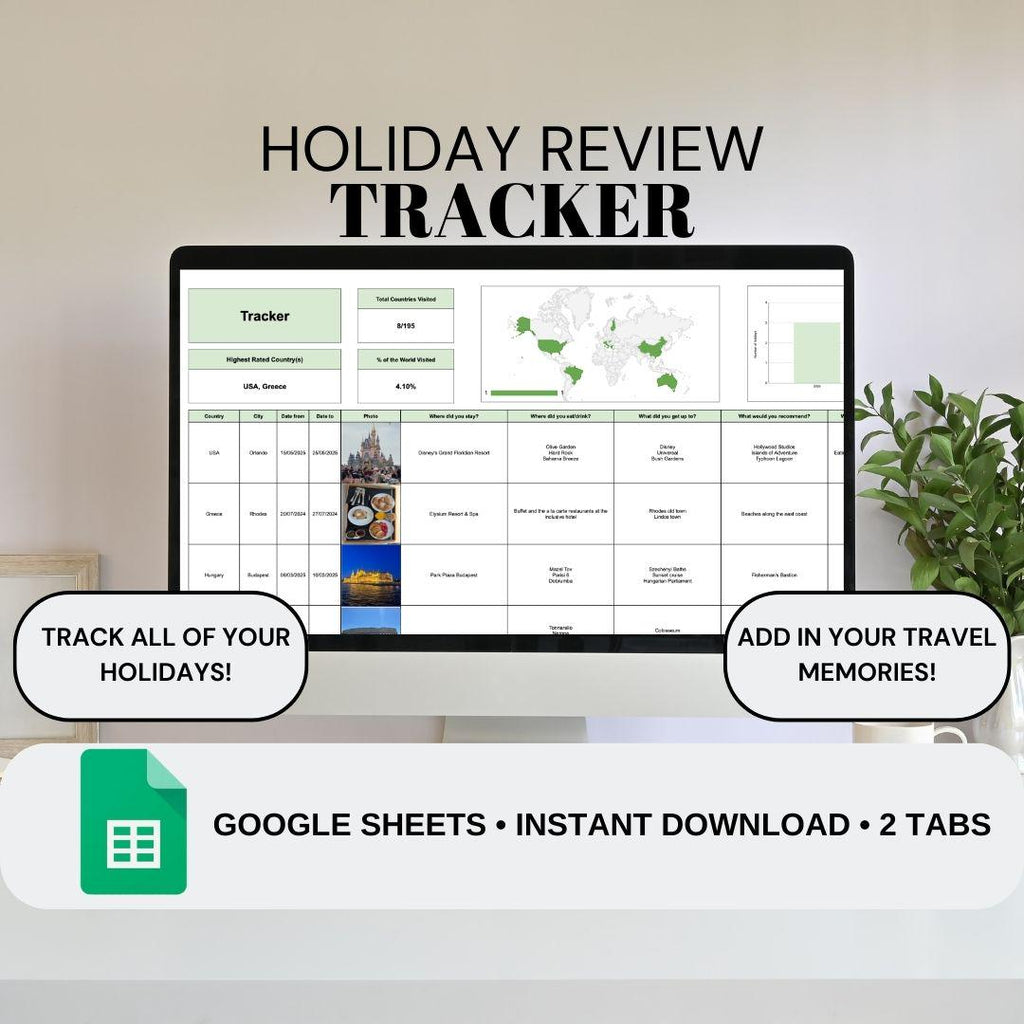 Holiday Review Tracker | Google Sheets Spreadsheet