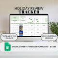Holiday Review Tracker | Google Sheets Spreadsheet