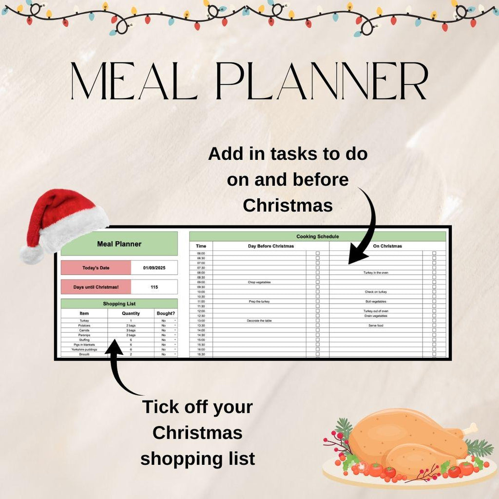 Christmas Planner | Google Sheets Spreadsheet