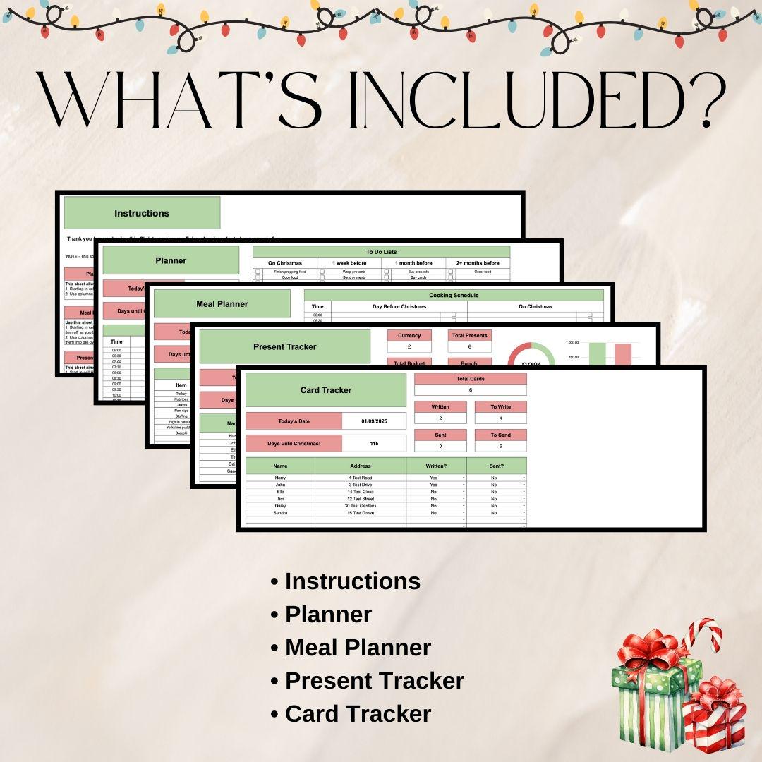 Christmas Planner | Google Sheets Spreadsheet