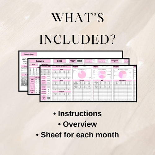 Pink Monthly Budget Planner | Google Sheets Spreadsheet