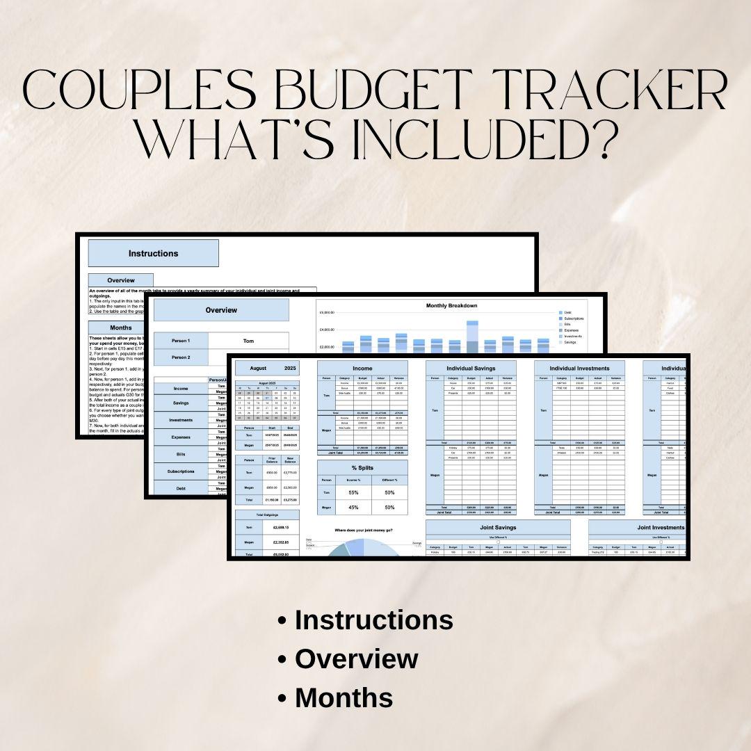 Couples First Home Spreadsheet Bundle | Google Sheets Spreadsheet