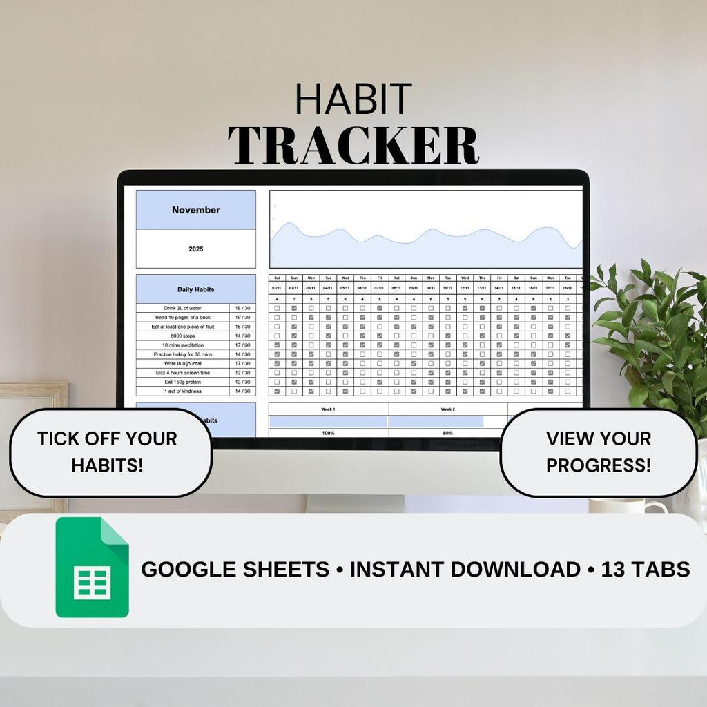 Habit Tracker | Google Sheets Spreadsheet