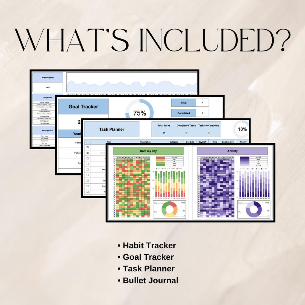 The Ultimate Productivity Spreadsheet Bundle | Google Sheets Spreadsheet