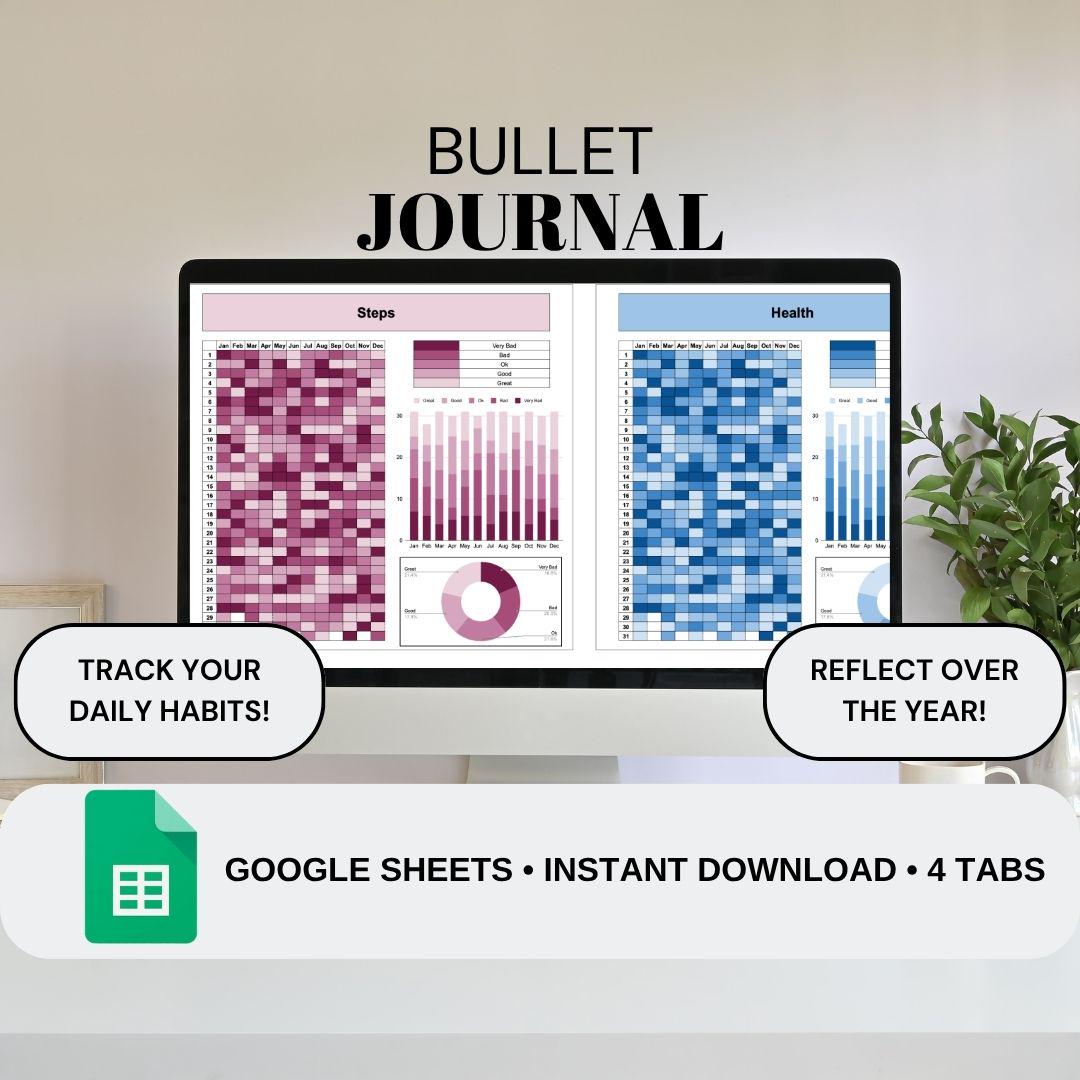 Bullet Journal | Google Sheets Spreadsheet
