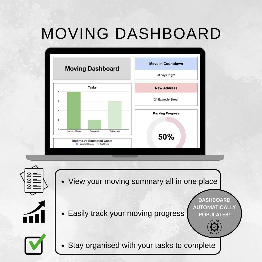 Moving Planner | Google Sheets Spreadsheet