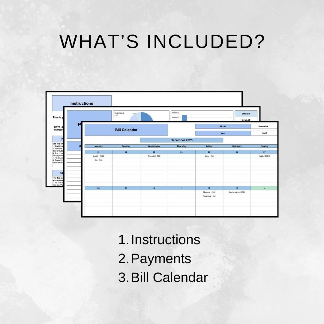 Bill Calendar | Google Sheets Spreadsheet