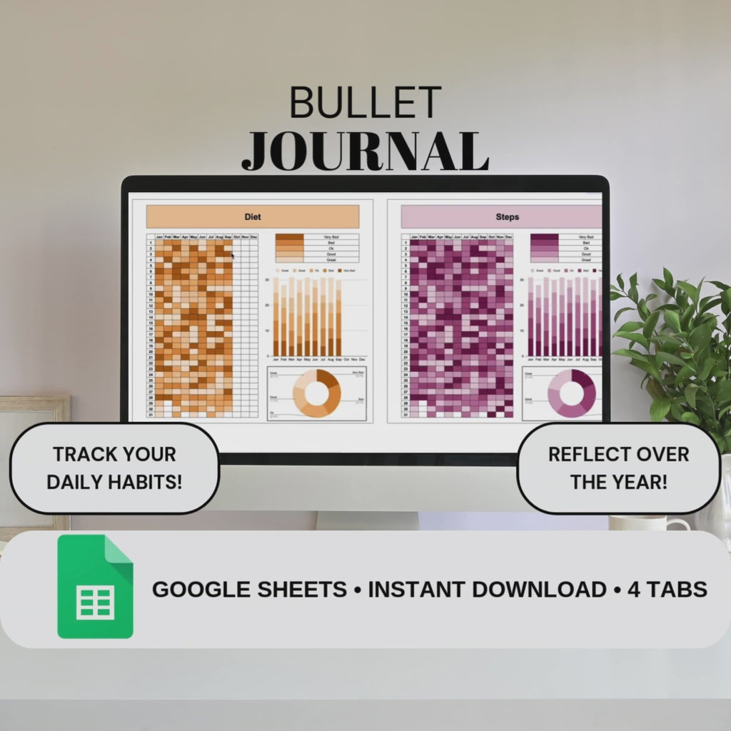 Bullet Journal | Google Sheets Spreadsheet