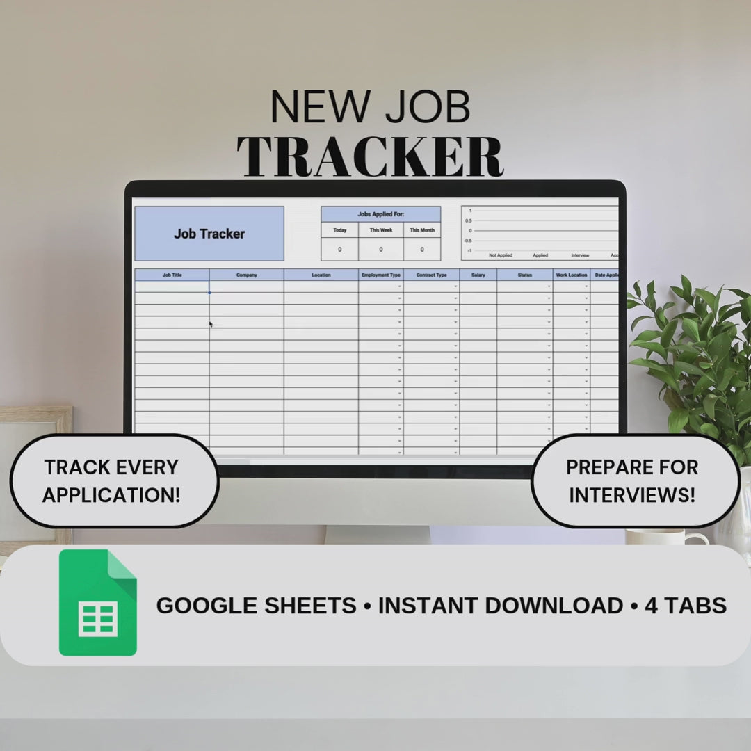 New Job Tracker | Google Sheets Spreadsheet