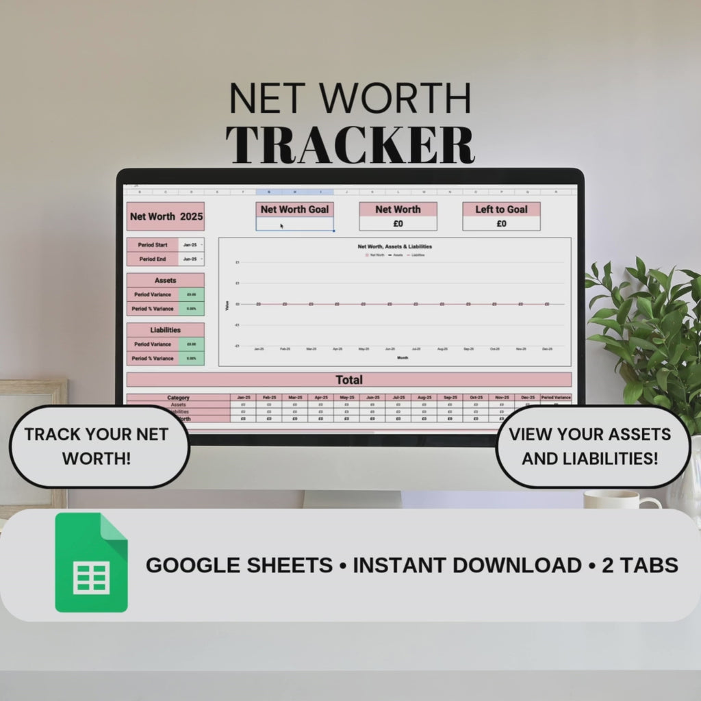 Net Worth Tracker | Google Sheets Spreadsheet